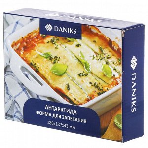 Форма для запекания керамика, 18.6х13.7х4.3 см, 0.36 л, прямоугольная, Daniks, Антарктида, Y4-7286