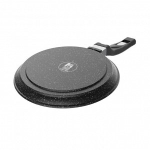Блинница алюминий, 24 см, антипригарное покрытие, Мечта, Гранит black Induction, 14802И, бакелитовая ручка, индукция