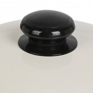 Кастрюля эмалированная сталь, 3.5 л, с крышкой, крышка сталь, полусфера, ЛЗЭП, Цвет граната, С-4213АП2/4Жм, индукция