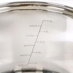 Кастрюля нержавеющая сталь, 6 л, с крышкой, крышка стекло, DNN3, SD-A17-24