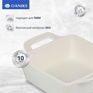 Форма для запекания керамика, 18х18х7.4 см, 1.3 л, прямоугольная, Daniks, Антарктида, Y4-7287