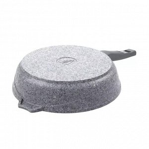 Сковорода литой алюминий, 18 см, антипригарное покрытие, Мечта, Premium grey, серая, съемная ручка, 18901