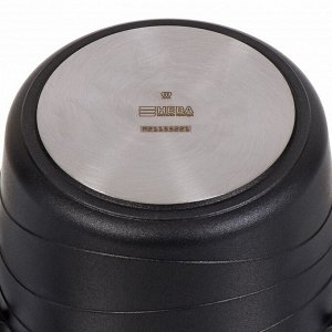 Кастрюля алюминий, антипригарное покрытие, 3 л, с крышкой, крышка стекло, Нева Металл Посуда, Гранит, L186630i, индукция