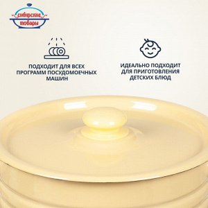 Кастрюля эмалированная сталь, 12 л, крышка сталь, цилиндрическая, Сибирские товары, С41624/.3П/СГ/3/П/3СГ, в ассортименте
