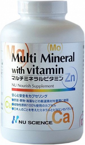 Мульти-минералы и витамины Nu Science Multi Mineral With Vitamins