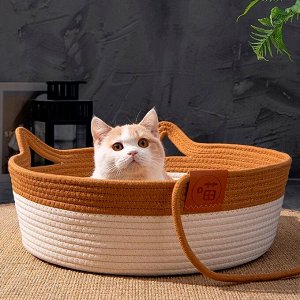 Лежанка кошачья плетёная с клубком, 40 см