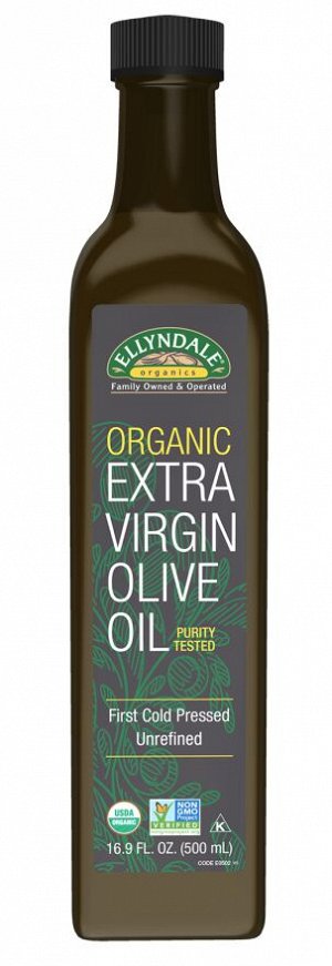 Оливковое масло Extra Virgin органическое NOW Foods Ellyndale, 500 мл – холодного отжима, для салатов, жарки и здорового питания