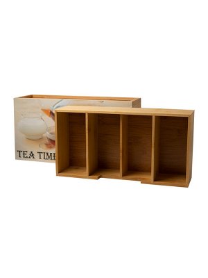 Бокс для хранения чая (бамбук) 30х15,5х10см