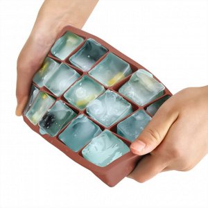 Форма для льда "Ice cube" 15 ячеек, цв.пыльная роза