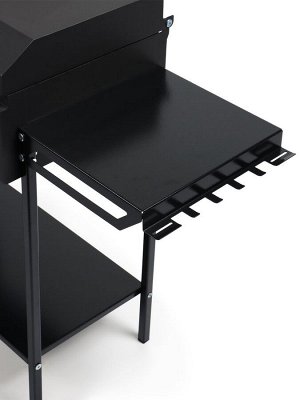 Мангал GrilMe, 35x115x83 см, сталь 2 мм, 2 полки, колёса