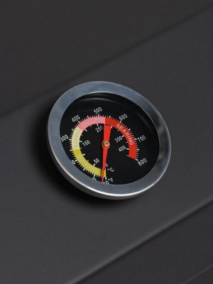 Мангал GrilMe MAX, 35x115x83 см, сталь 2 мм, термометр, 2 полки, колёса