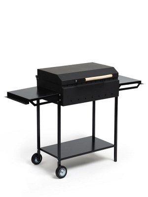 Мангал GrilMe, 35x115x83 см, сталь 2 мм, 2 полки, колёса