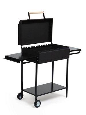 Мангал GrilMe, 35x115x83 см, сталь 2 мм, 2 полки, колёса