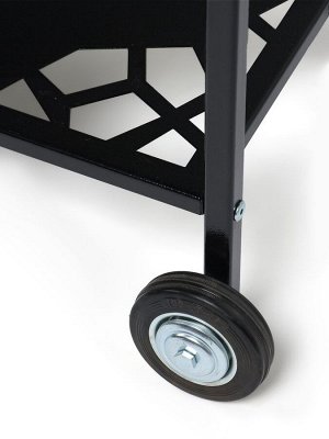 Мангал GrilMe MAX, 35x115x83 см, сталь 2 мм, термометр, 2 полки, колёса