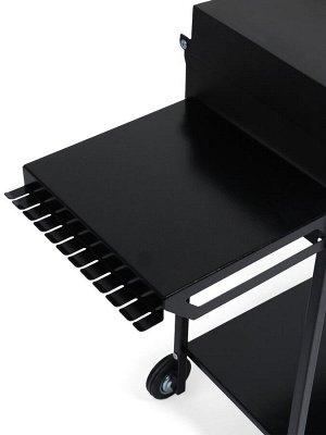 Мангал GrilMe, 35x115x83 см, сталь 2 мм, 2 полки, колёса