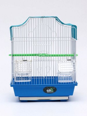 Клетка для птиц фигурная, 30 х 23 х 39 см, синяя