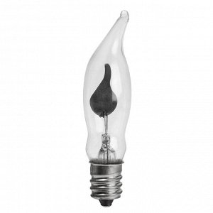 Лампа накаливания для рождественской горки с эффектом пламени, 1.5 Вт, цоколь Е12, 2 шт