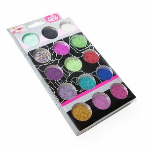 Nail Art Бисер для дизайна ногтей, 15 шт/уп, средний