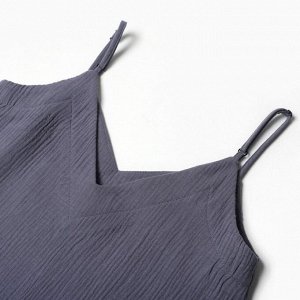 Пижама женская (майка, шорты) KAFTAN Basic размер, серо-синяя