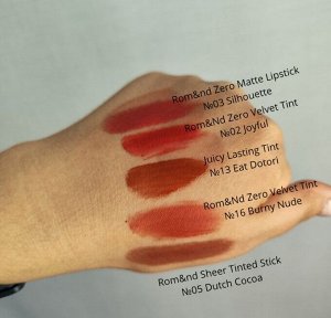 Нежный бархатный тинт для губ Zero Velvet Tint, №16 Burny Nude