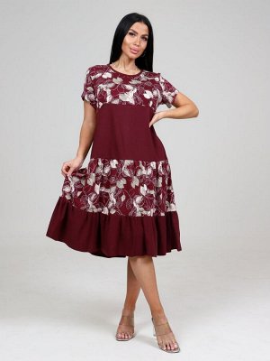 891 ЖЕНСКОЕ ПЛАТЬЕ (Бордовый)
