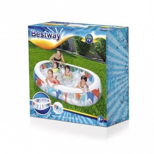 Бассейн детский Bestway 54066 - 2,29м*1,52м*51см, Цветной, шт