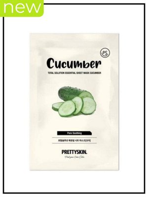 Маска тканевая для лица с экстрактом огурца, 23 гр  /PrettySkin Mask Sheet Cucumber Total Solution Essential
