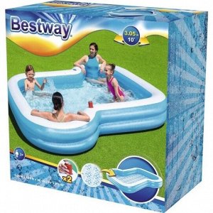 Бассейн для всей семьи Bestway 54321 - 3,05м*2,74м*46см, Голубой, шт