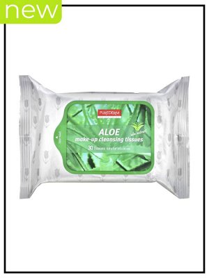 Purederm Салфетки для снятия макияжа с экстрактом алоэ Make-Up Cleansing Tissues Aloe, 145 гр (30 шт)