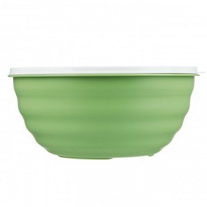 Миска Latina 3,2л с крышкой, с декором, пластик, 2 цвета