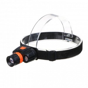 ЕРМАК Фонарь налобный, LED+COB, 6 режимов, 800мАч, Type-C, 73х70х36 мм, пластик, красный свет