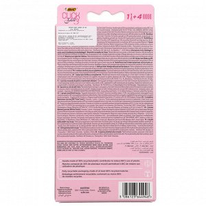 Станок для бритья женский, BIC SOLEIL CLICK + 4 сменных кассеты, пластик