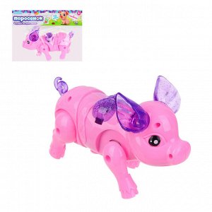 ИГРОЛЕНД Игрушка интерактивная, поросенок, звук, свет, 3хAA, PP, ABS, 22х5х22 см