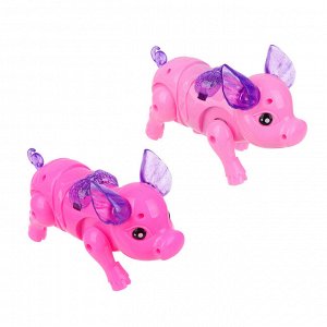 ИГРОЛЕНД Игрушка интерактивная, поросенок, звук, свет, 3хAA, PP, ABS, 22х5х22 см