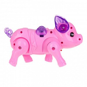 ИГРОЛЕНД Игрушка интерактивная, поросенок, звук, свет, 3хAA, PP, ABS, 22х5х22 см
