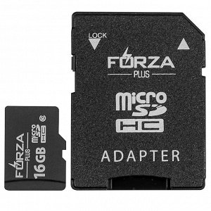 FORZA Карта с адаптером, SMART, Micro SD, 16Гб, 10класс