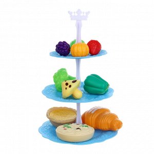 ИГРОЛЕНД Продукты на подставке "Вкусняшки", с аксессуарами в пакете, PP, PVC,21х26 см, 3 диз