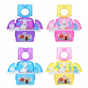 ИГРОЛЕНД Питомец в чемодане с акс., котенок, PP, ABS, 10,6х6,5х15 см, 2 диз.