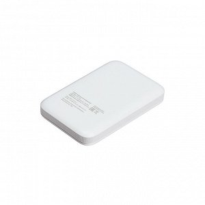 FORZA Аккумулятор мобильный, 5000 мАч, 1xUSB-A, 1xUSB-C, 10W, 2A, пластик, белый