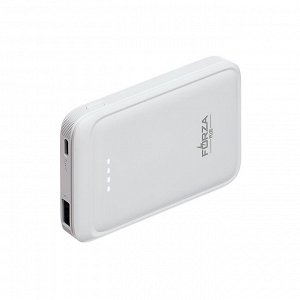 FORZA Аккумулятор мобильный, 5000 мАч, 1xUSB-A, 1xUSB-C, 10W, 2A, пластик, белый