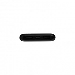 BY Аккумулятор мобильный, 5000 мАч, 2xUSB-A, 1xUSB-C, 1xMicro-USB, 10W, 2A, пластик, черный