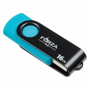 FORZA Флеш-карта, 16гб, 6 класс, матовое покрытие, блистер, пластик, черный/синий
