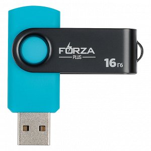 FORZA Флеш-карта, 16гб, 6 класс, матовое покрытие, блистер, пластик, черный/синий