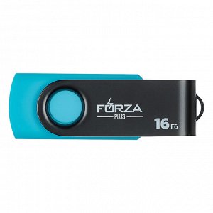 FORZA Флеш-карта, 16гб, 6 класс, матовое покрытие, блистер, пластик, черный/синий