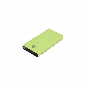 BY Аккумулятор мобильный, 10000мАч, 2А, 2хUSB-A, 1xType-C, 1xMicro-USB, ребристый, зелёный