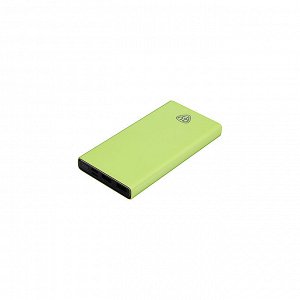 BY Аккумулятор мобильный, 10000мАч, 2А, 2хUSB-A, 1xType-C, 1xMicro-USB, ребристый, зелёный