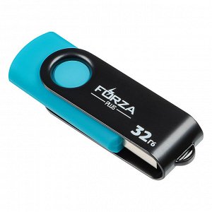 FORZA Флеш-карта, 32гб, 6 класс, матовое покрытие, блистер, пластик, черный/синий
