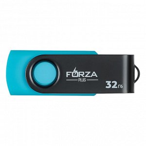 FORZA Флеш-карта, 32гб, 6 класс, матовое покрытие, блистер, пластик, черный/синий