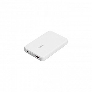 BY Аккумулятор мобильный, 5000 мАч, беспр.зарядка 15W, MAG, 1xUSB-A, 1xUSB-C, 20W, пластик, белый