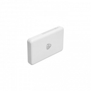 BY Аккумулятор мобильный, 5000 мАч, беспр.зарядка 15W, MAG, 1xUSB-A, 1xUSB-C, 20W, пластик, белый